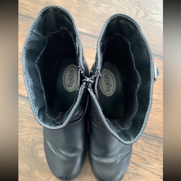 Stevie’s Black Zipper Detail Moto Boots Size 5 - Picture 5 of 9